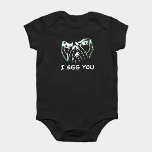 I see you, acid eyes , grunge style, retro tattoo Baby Bodysuit